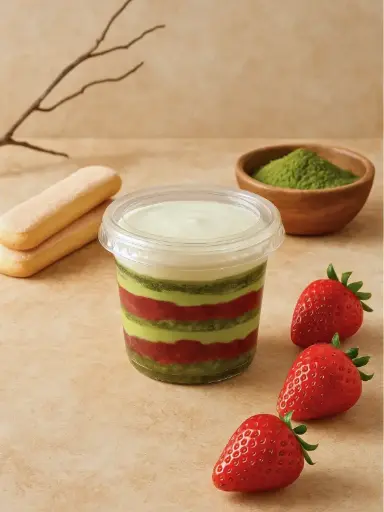 Matcha Berry Tiramisu